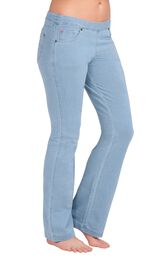 Model wearing PajamaJeans - Bootcut Clearwater Wash image number 0