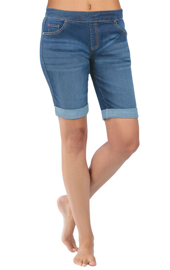 PajamaJeans® Bermuda Shorts - Vintage Wash