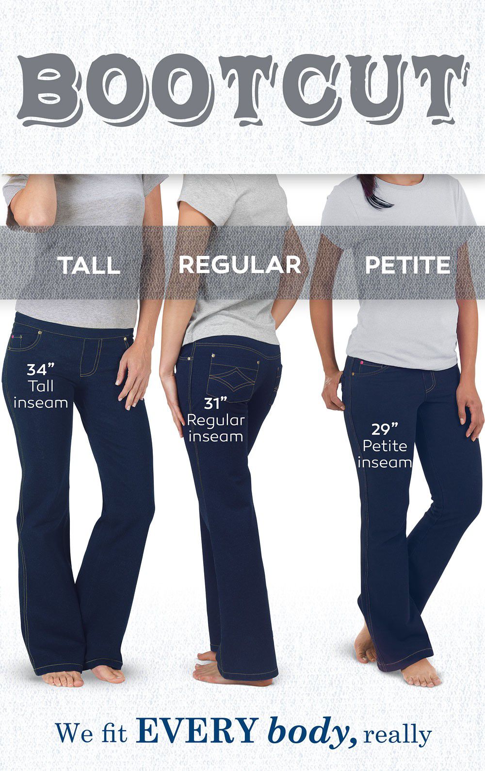 Jack David Women's Rhinestone Mid Rise Boot Cut Light Wash Denim Jeans -  Walmart.com