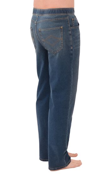 Model wearing PajamaJeans for Men - Vintage Wash, facing away from the camera
