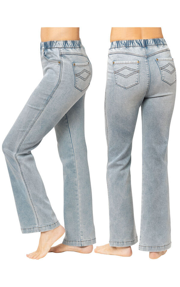 High-Waist Bootcut Jeans image number 1