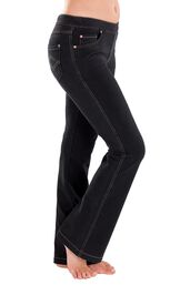 Model wearing PajamaJeans - Bootcut Black image number 2