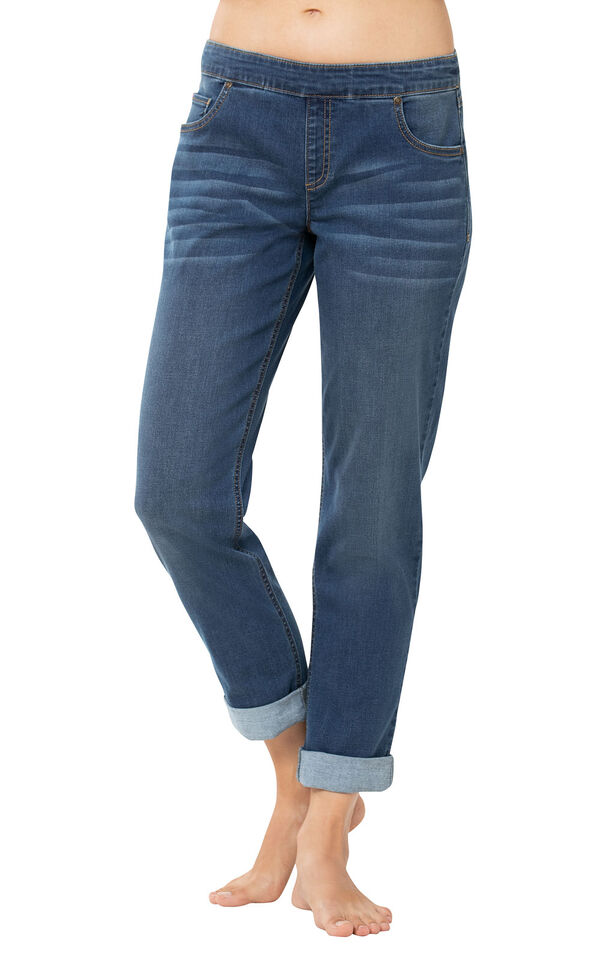 PajamaJeans Boyfriend Jeans - Vintage Wash image number 0
