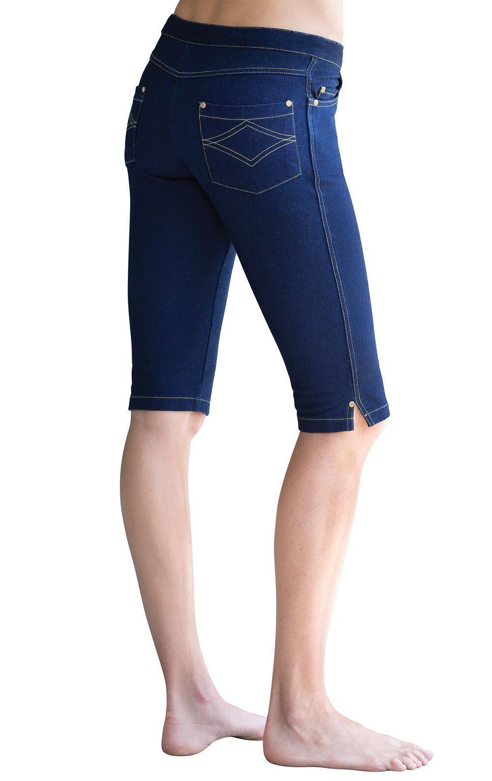 PajamaJeans Bermuda Shorts for Women Stretch Denim Capri Jeggings 