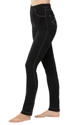 PajamaJeans - High-Waist Skinny Black - Side View image number 2