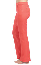 Model wearing PajamaJeans - Bootcut Coral, facing to the side image number 2